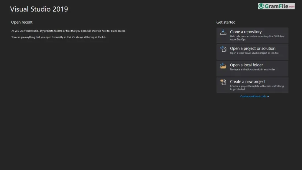 Visual Studio 2019 Install Start Windows