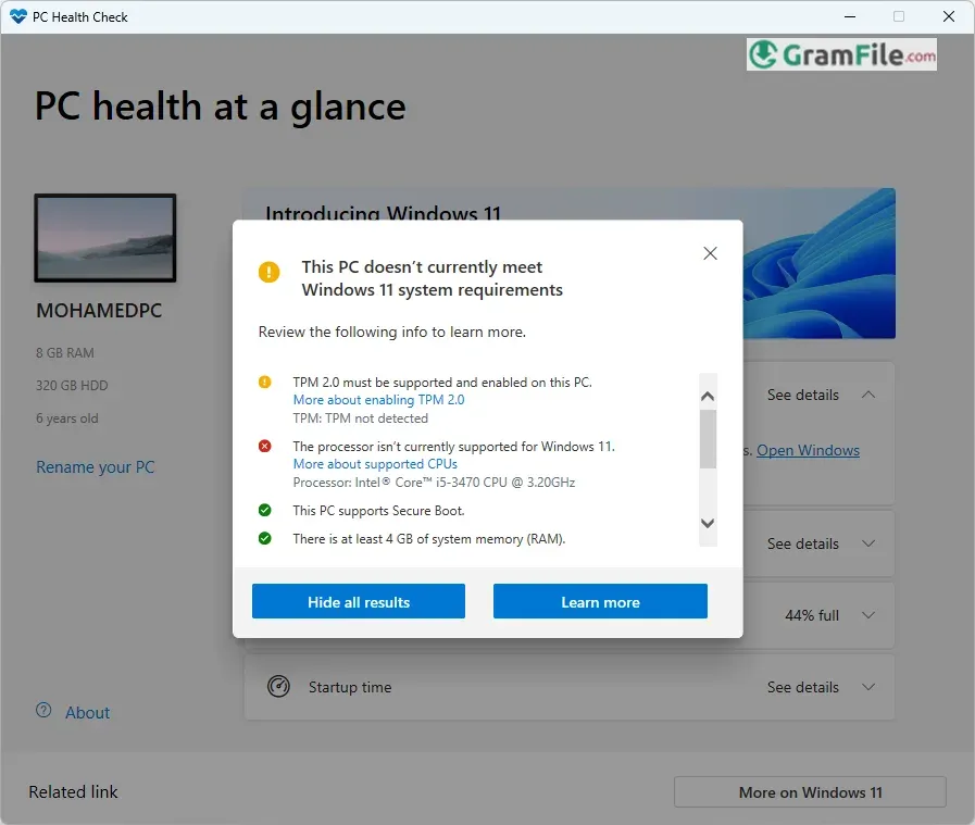 Windows 11 Compatibility Check