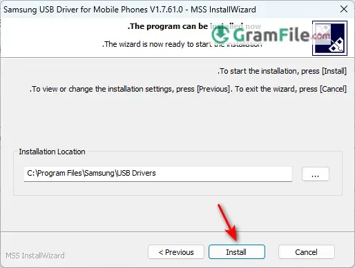 Samsung Android USB Driver Install Click Install