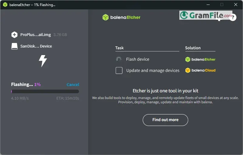 balenaEtcher for Windows PC