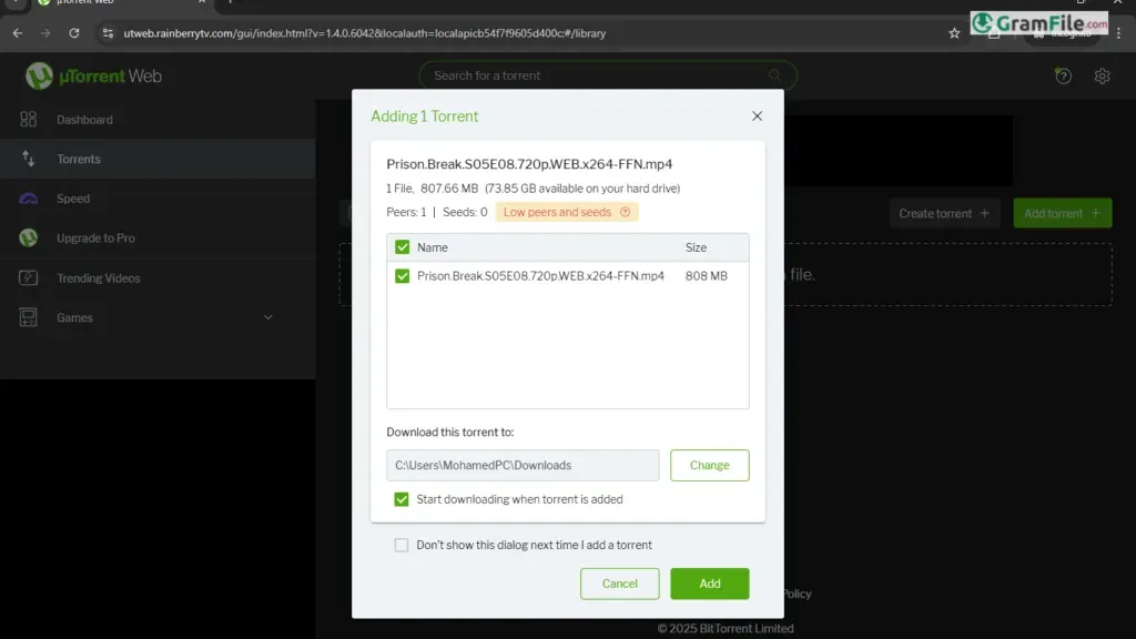 uTorrent Web Download Movie