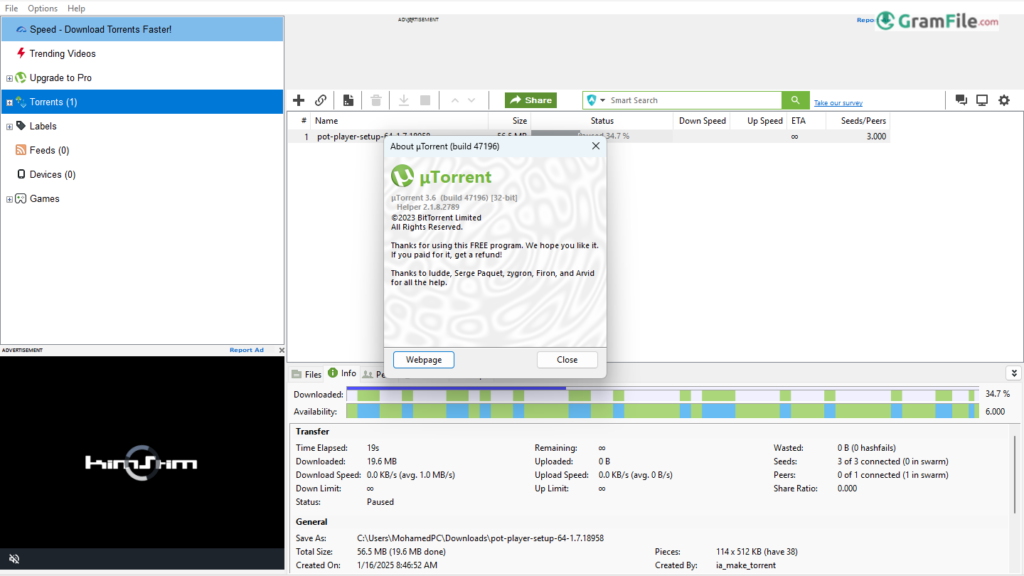 µTorrent 64 bit latest version