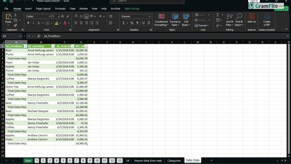 Microsoft Excel for Windows PC