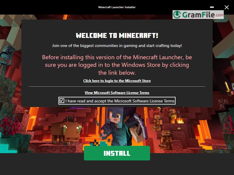 Minecraft Launcher Install Click Install