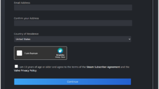 Steam Create Account