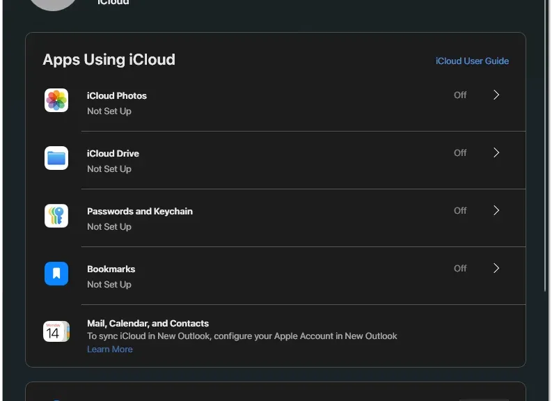 iCloud for PC Windows