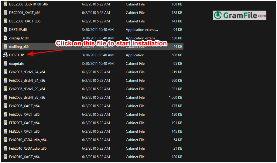 DirectX 12 Install Double Click on the setup file