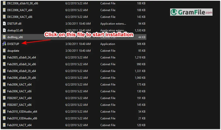 DirectX 12 Install Double Click on the setup file