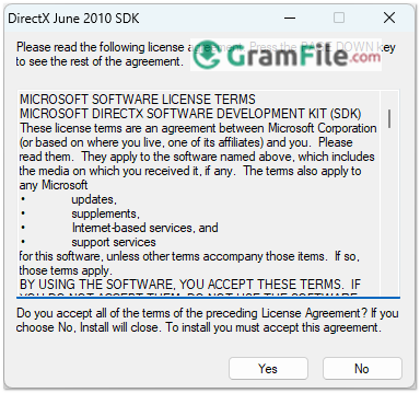 DirectX 12 accept terms