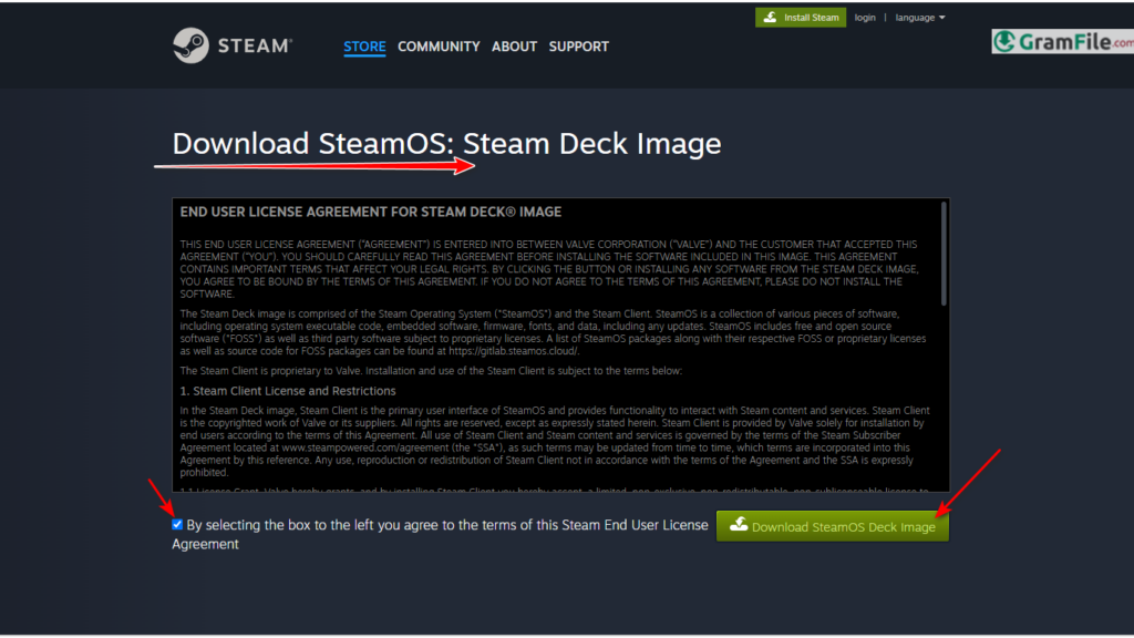 Download SteamOS ISO file