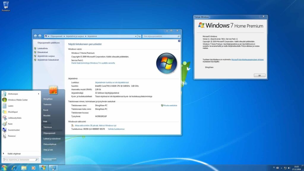 Windows 7 Home Premium August 2018 Update