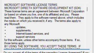 DirectX 12 accept terms