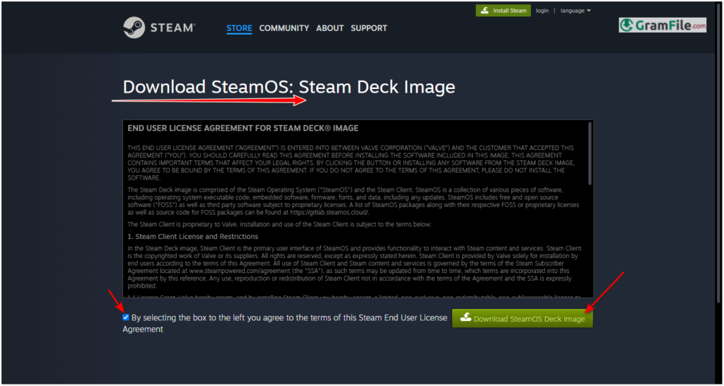 Download SteamOS ISO file