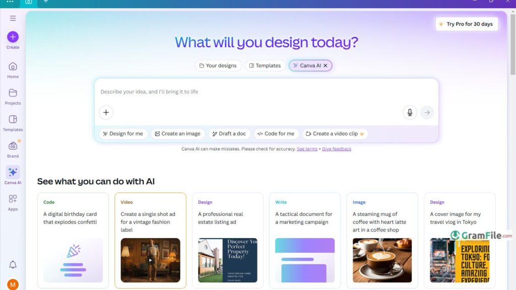 Canva AI logo generator