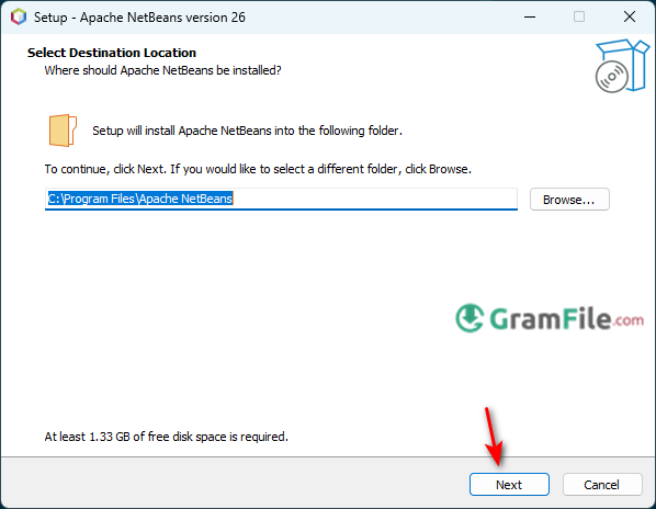 Install NetBeans Click Next