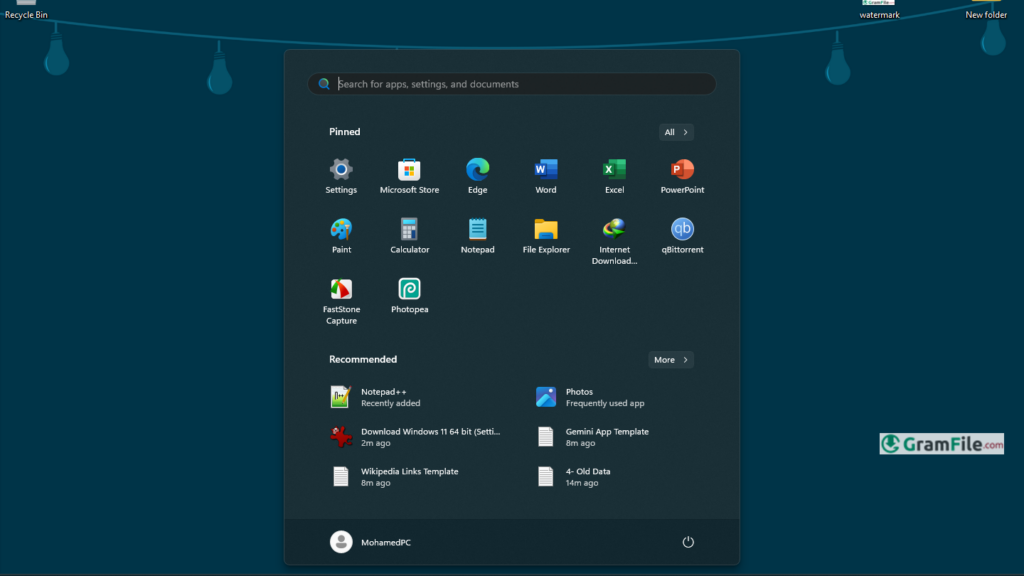 Windows 11 Disk Image (Start Menu)