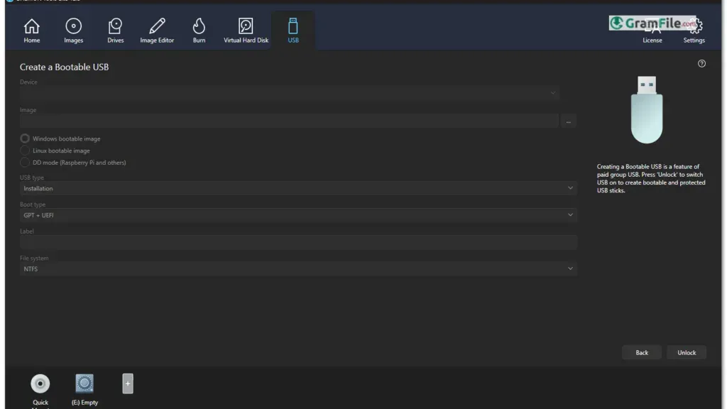 Create Bootable USB