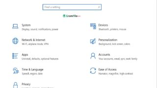 Settings in Win 10