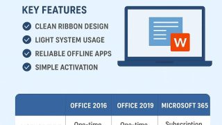 Microsoft Office 2016 infographic