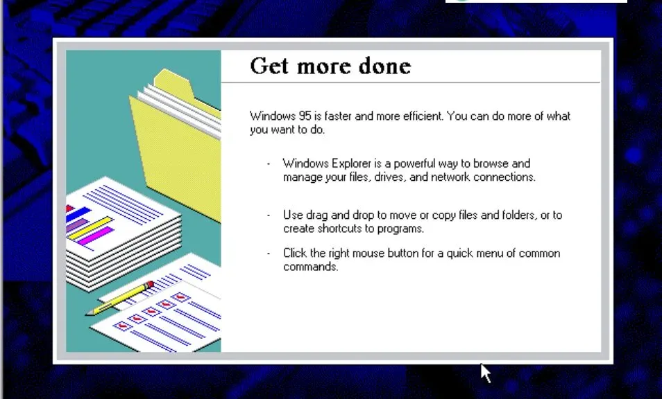 Install Windows 95 Step 1