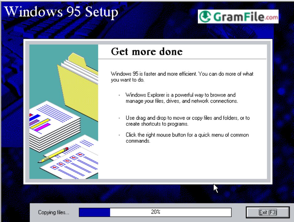 Install Windows 95 Step 1