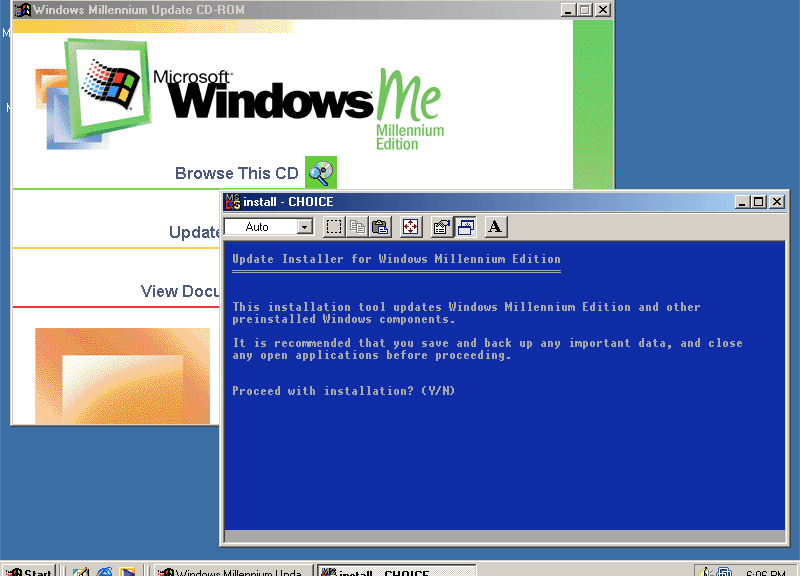 Install Windows ME