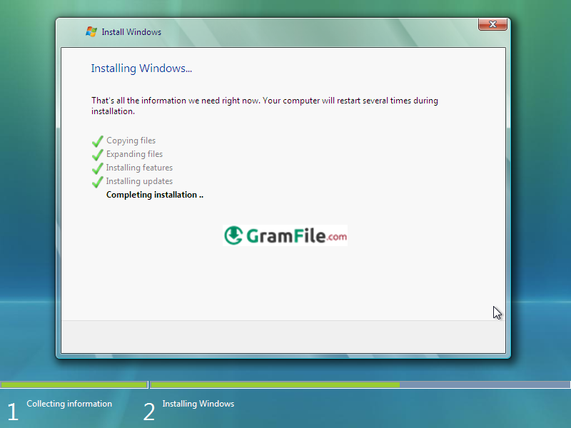 Install Windows Vista Installing