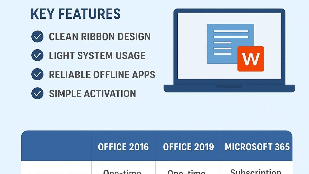 Microsoft Office 2016 infographic