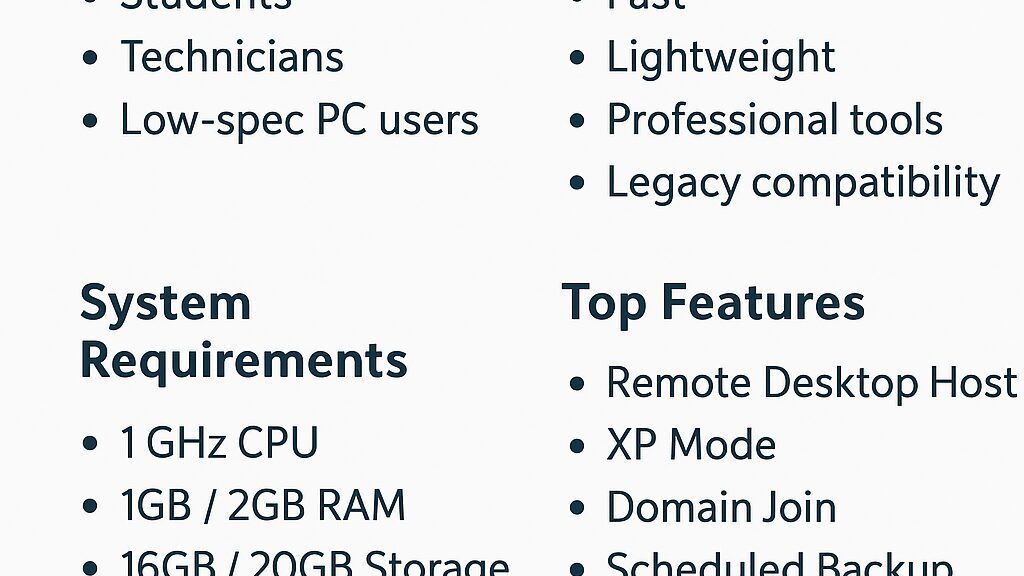 Windows 7 Professional Infographic