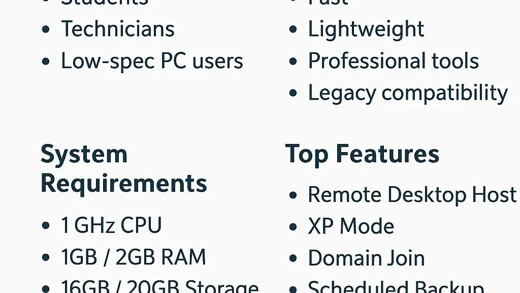 Windows 7 Professional Infographic