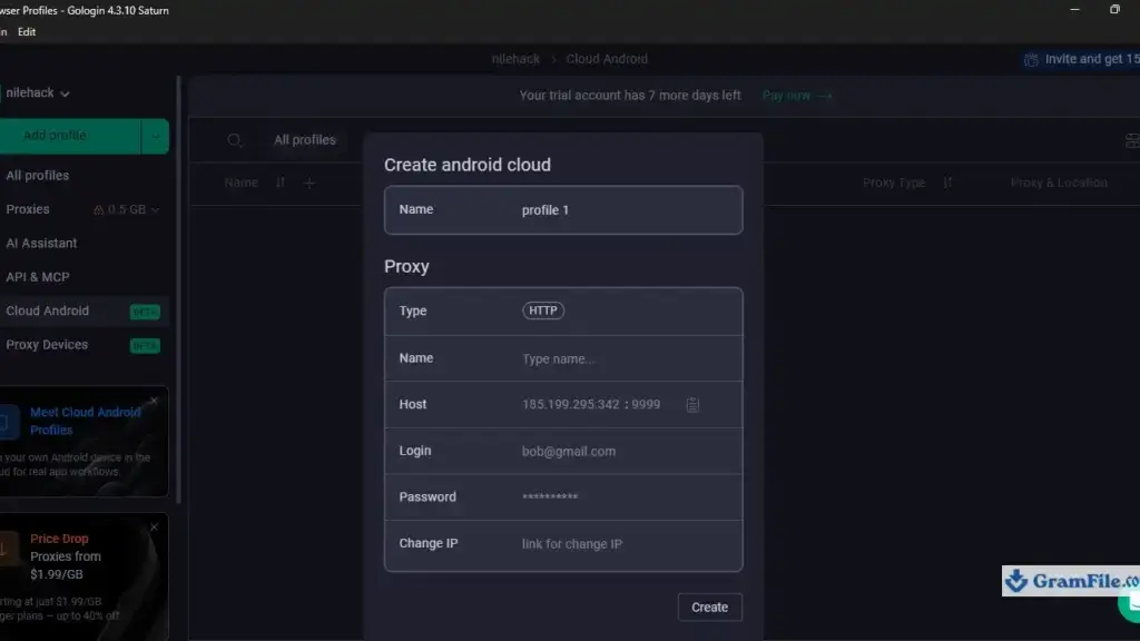 Profile management and cloud sync