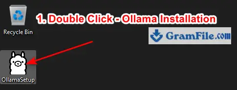 1. Double Click Ollama Installation