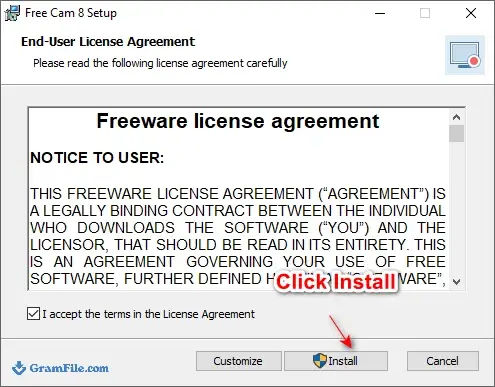Click Install Click Install