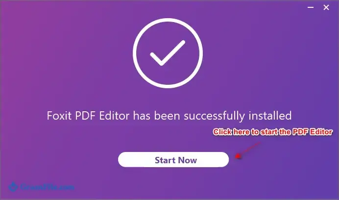 Click to start Foxit PDF Editor
